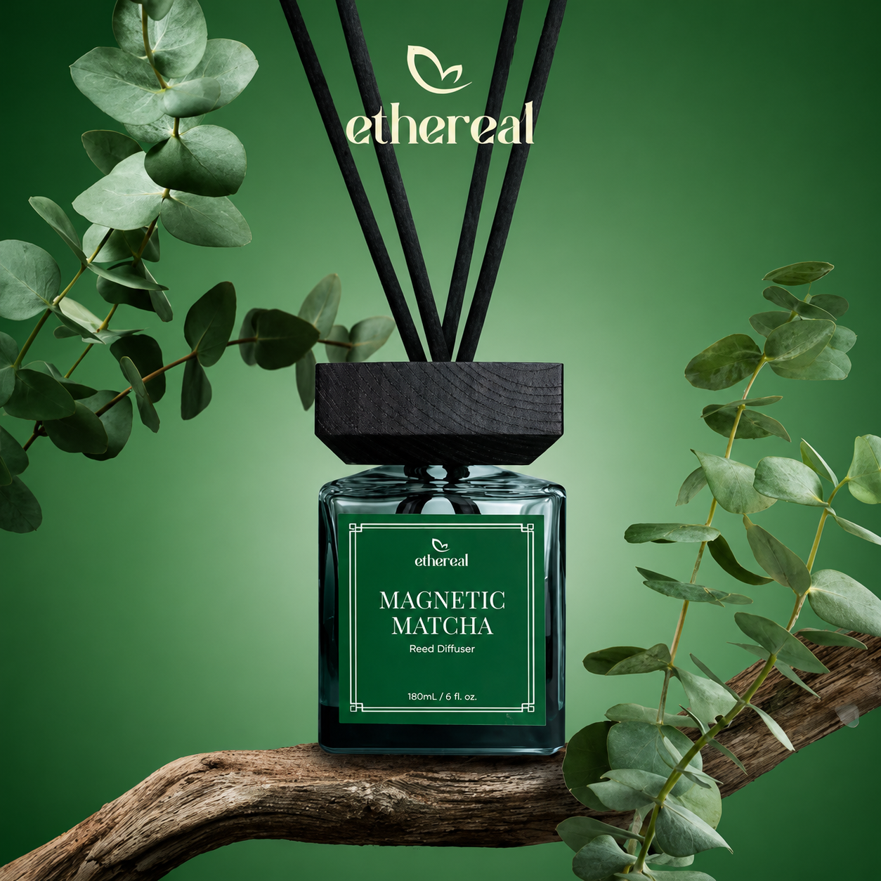 Reed Diffuser Magnetic Matcha by Ethereal