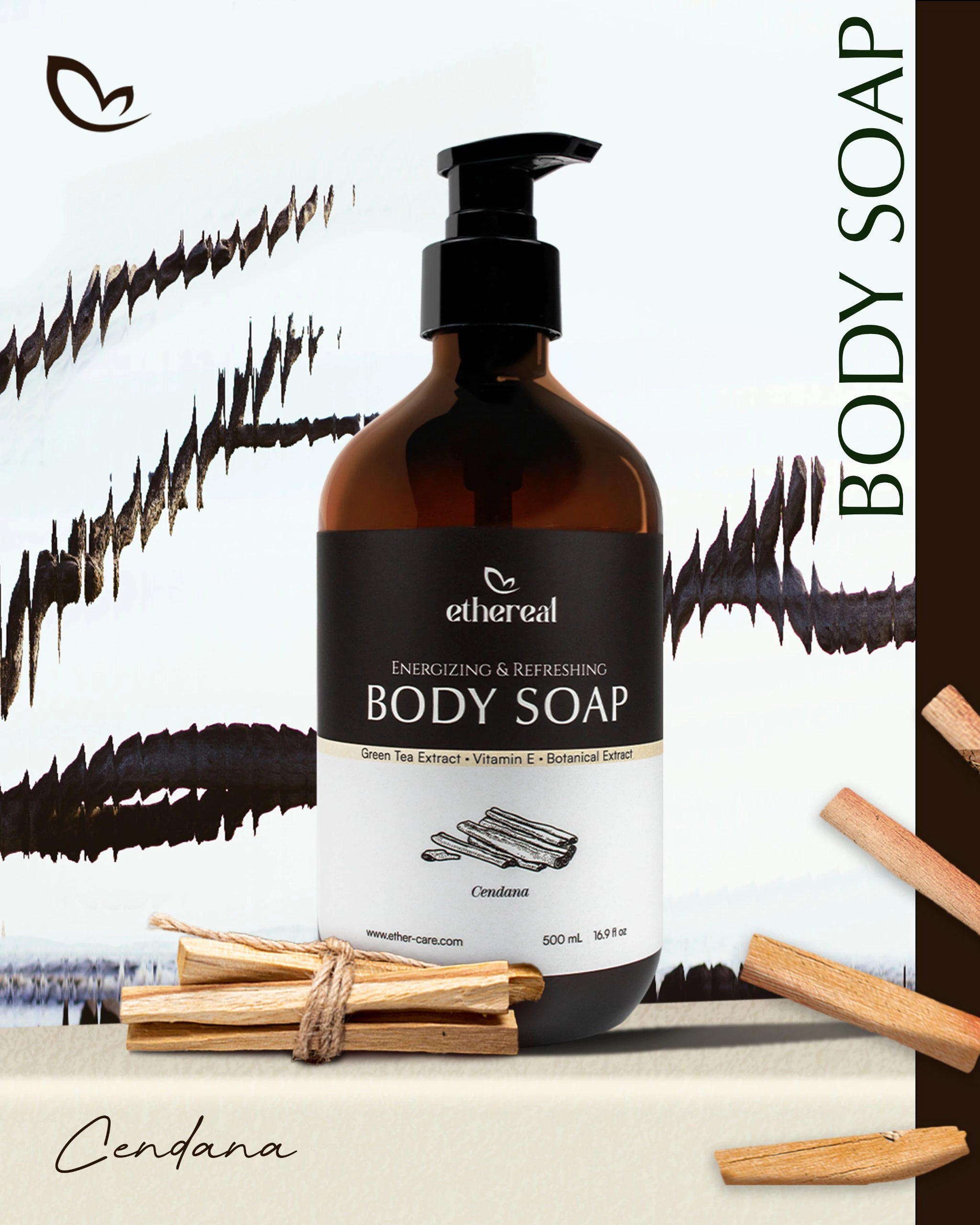 Body Soap by Ethereal - Cendana; Energizing • Refreshing